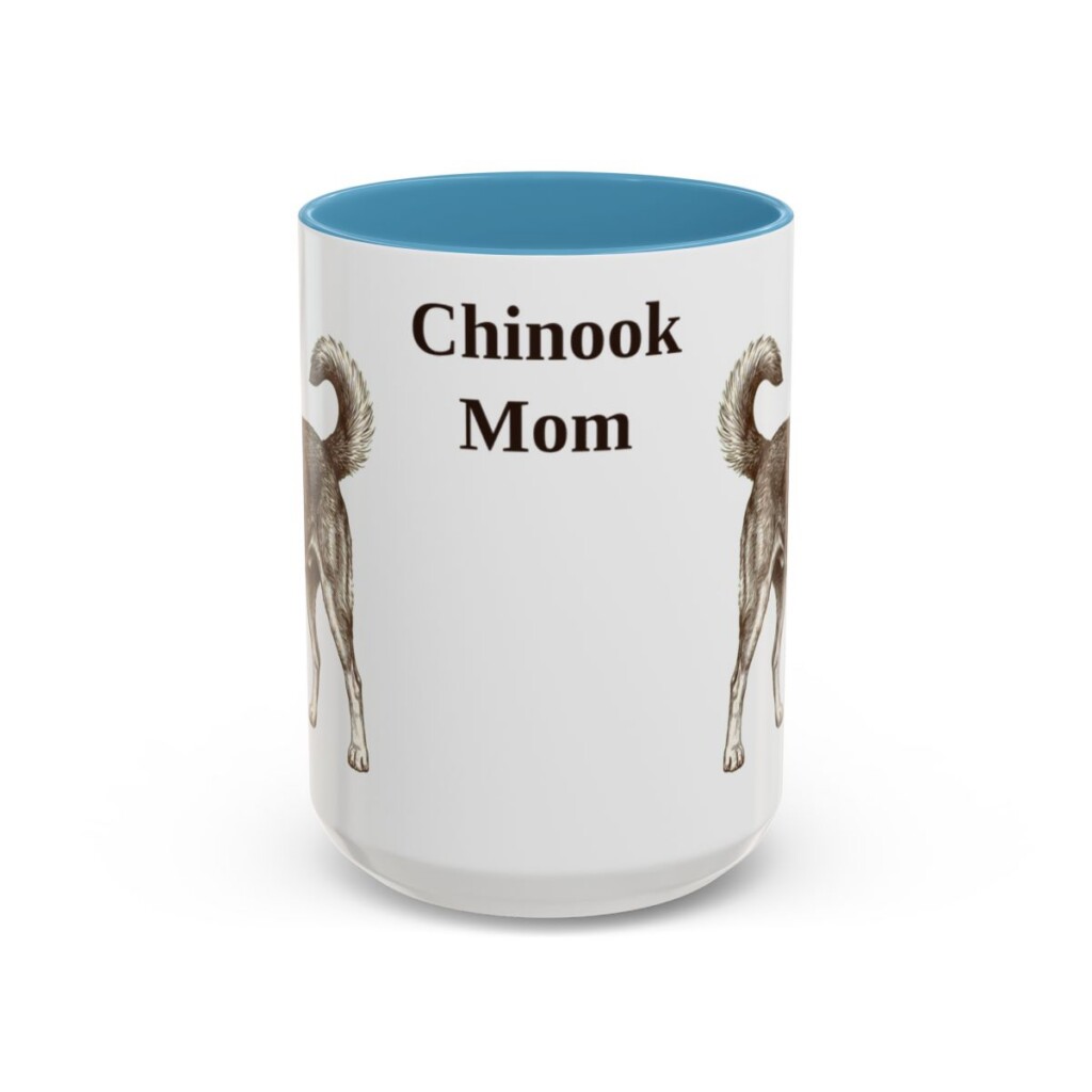 15oz-chinook-mug-mom-light-blue 15oz Chinook Dog Mom Mug, Light Blue, front view