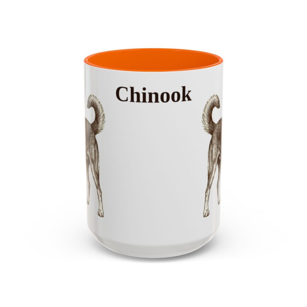 15oz Chinook Mug, Orange, front view