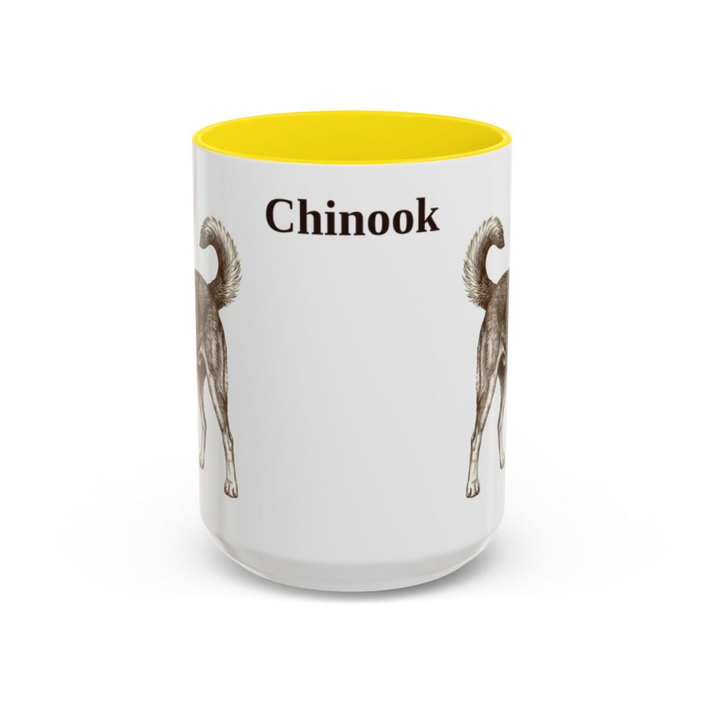 15oz Chinook Mug, Yellow, front view
