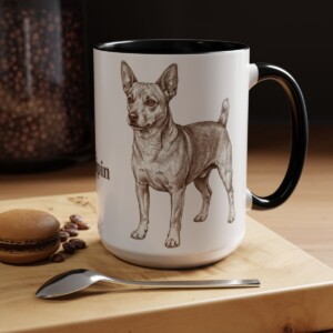 15oz Chipin Mug, Black, lifestyle photo