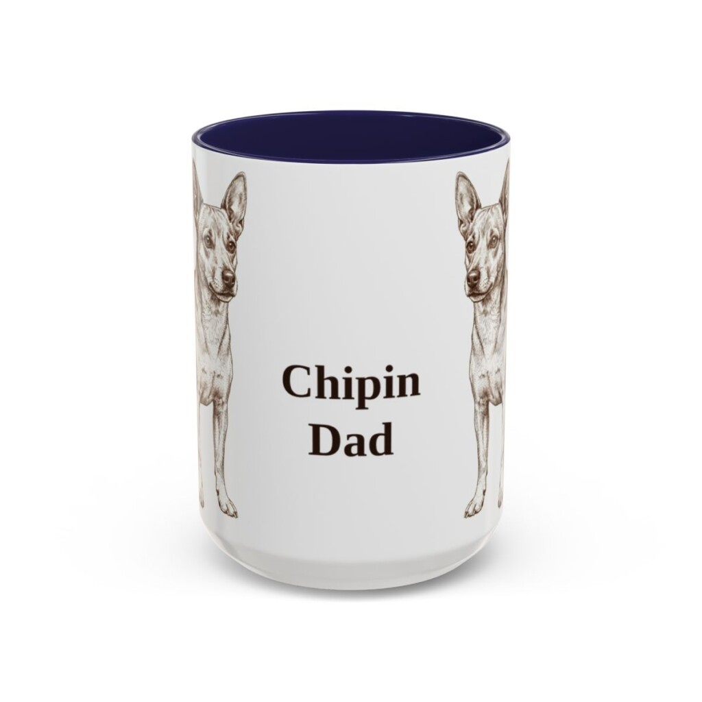 15oz-chipin-mug-dad-navy 15oz Chipin Dog Dad Mug, Navy, front view