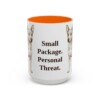 15oz Funny Chipin Mug, Orange, front view
