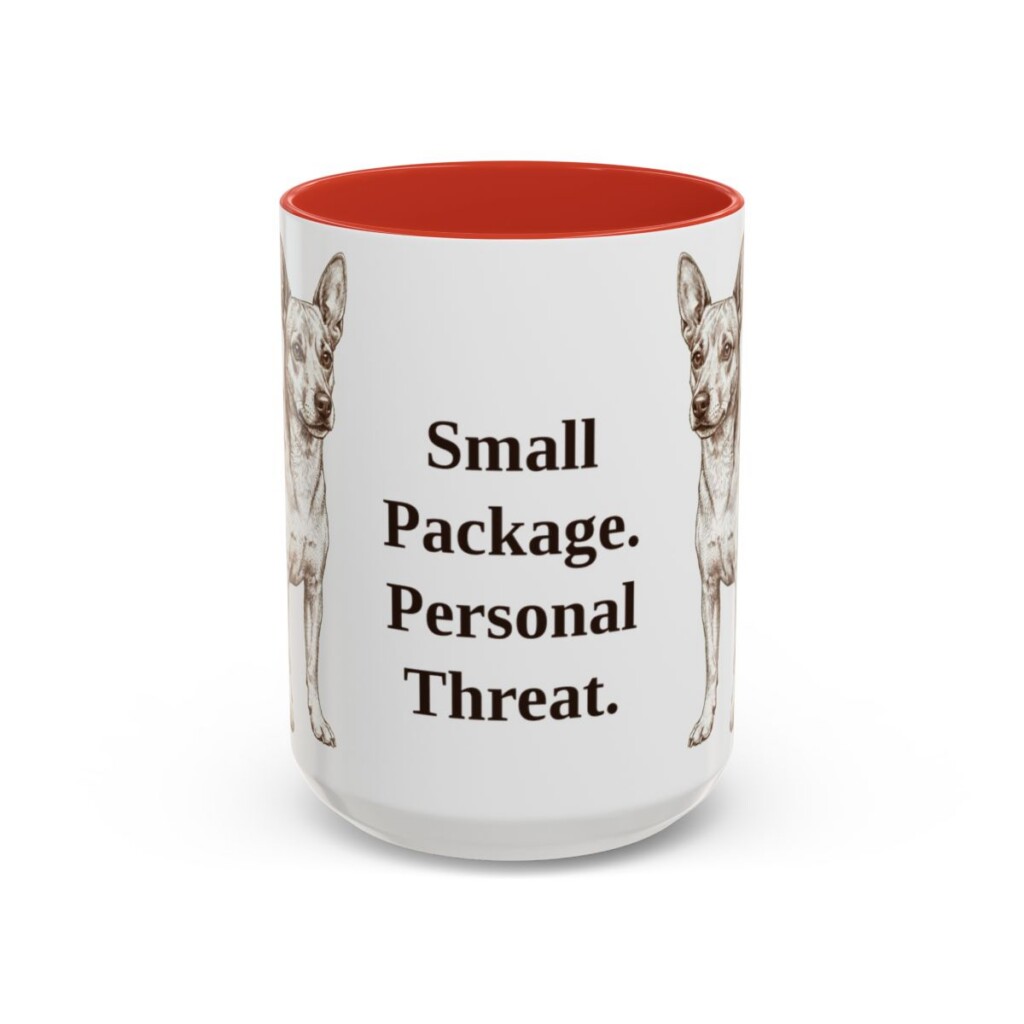 15oz Funny Chipin Mug, Red, front view