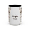 15oz Chipin Dog Mom Mug, Black, front view