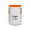15oz Chipin Dog Mom Mug, Orange, front view