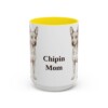 15oz Chipin Dog Mom Mug, Yellow, front view