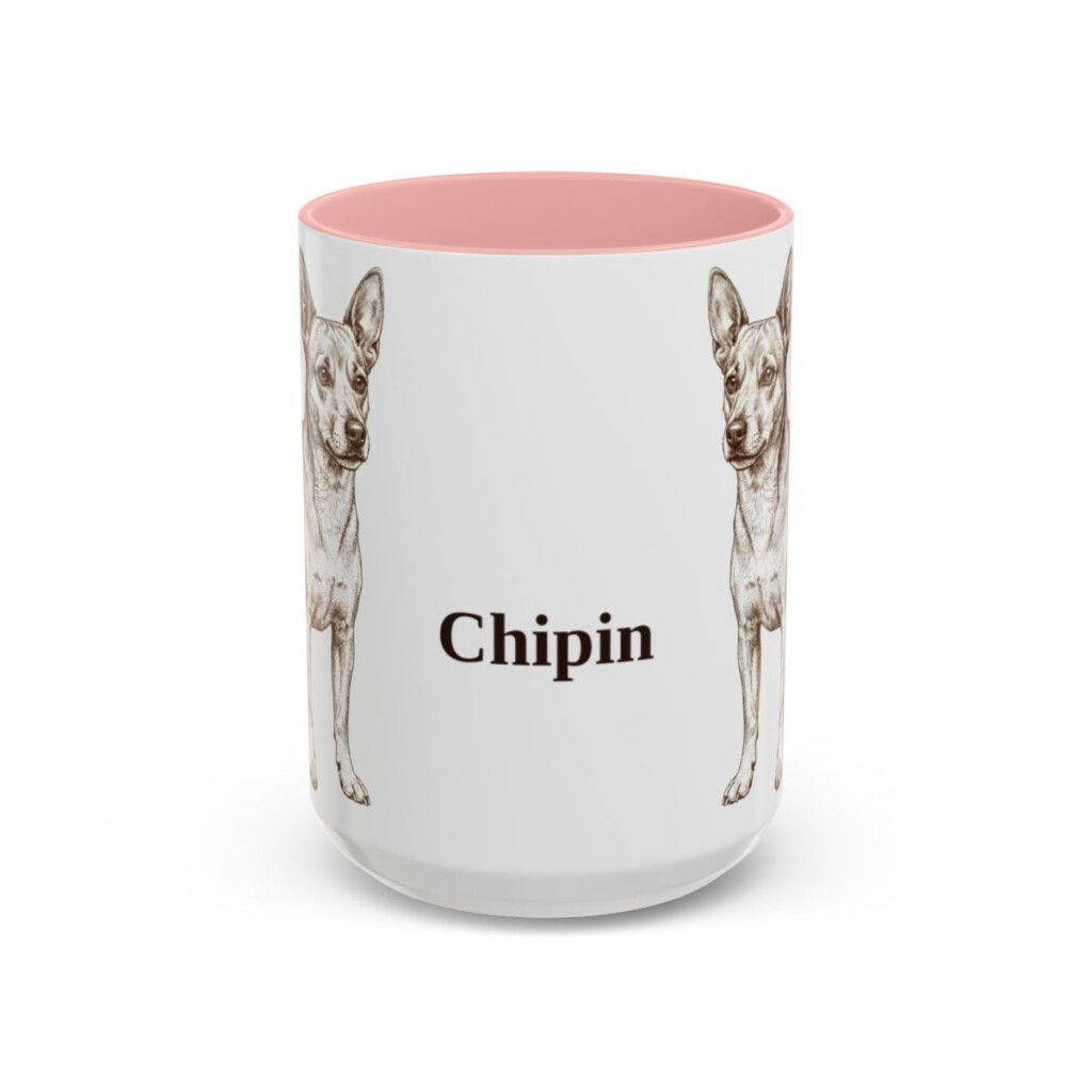 15oz Chipin Mug, Pink, front view