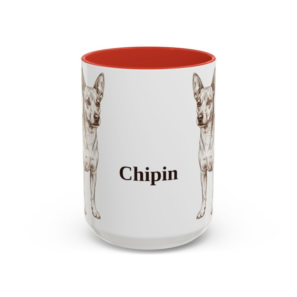 15oz Chipin Mug, Red, front view