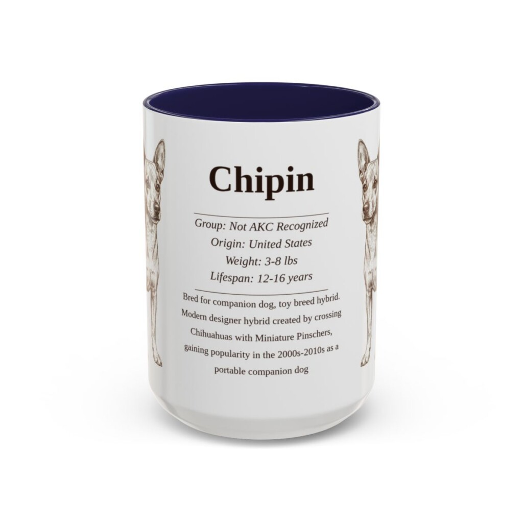15oz Chipin Mug, Navy, front view