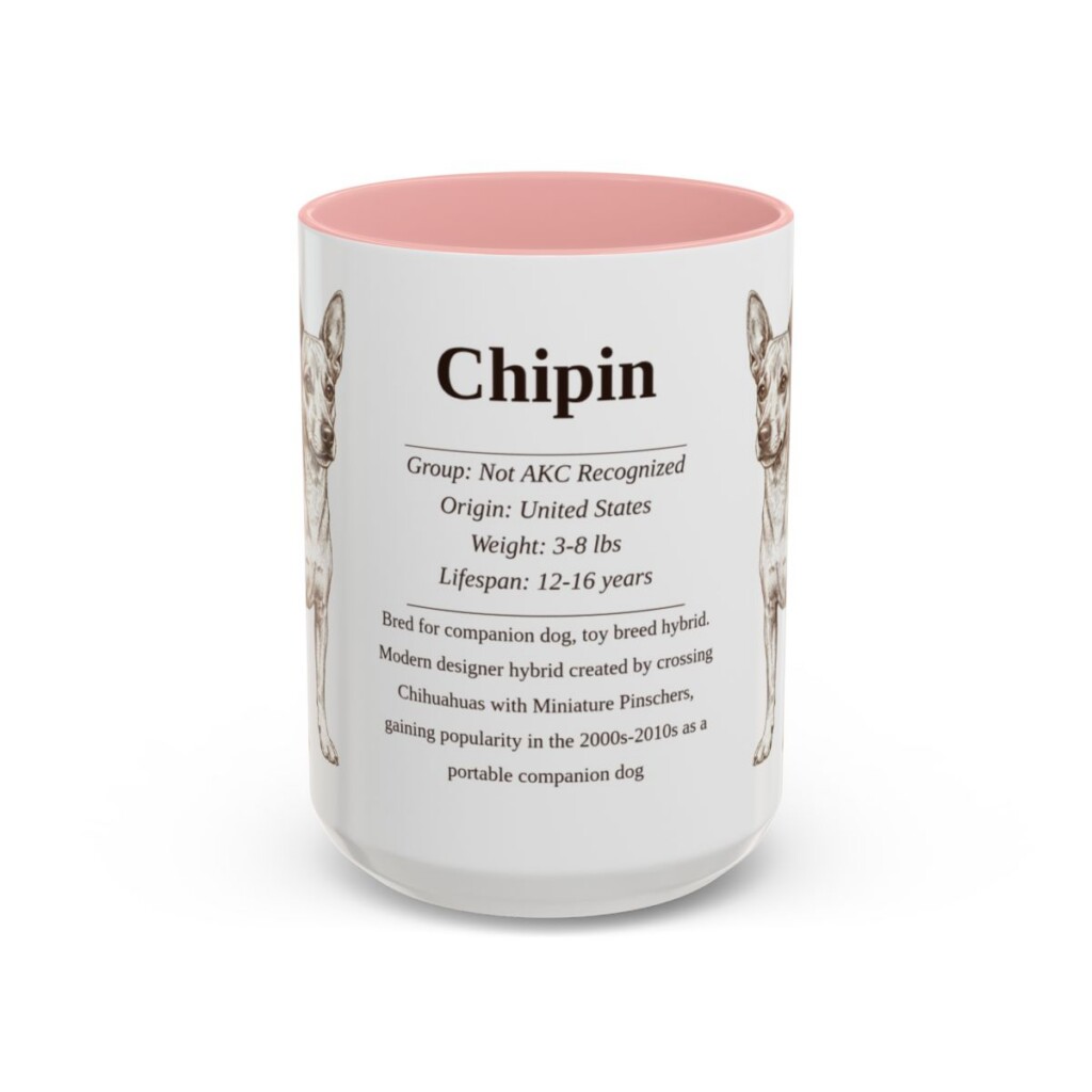 15oz Chipin Mug, Pink, front view