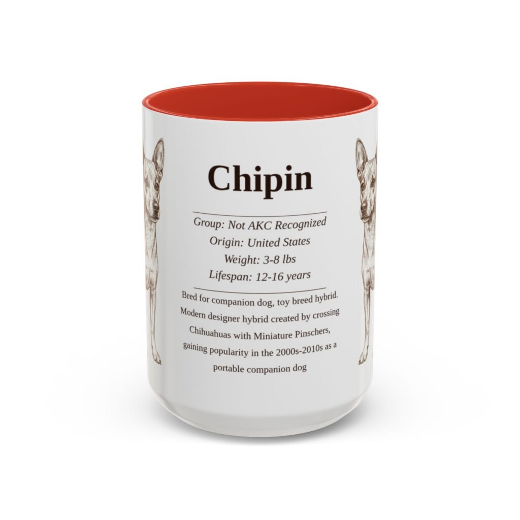 15oz Chipin Mug, Red, front view