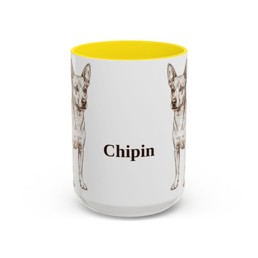 15oz Chipin Mug, Yellow, front view