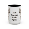 15oz Funny Chiweenie Mug, Black, front view