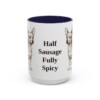 15oz Funny Chiweenie Mug, Navy, front view
