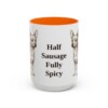 15oz Funny Chiweenie Mug, Orange, front view