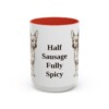 15oz Funny Chiweenie Mug, Red, front view