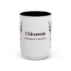 15oz Chiweenie Latin Mug, Black, front view