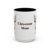 15oz Chiweenie Dog Mom Mug, Black, front view