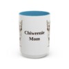 15oz Chiweenie Dog Mom Mug, Light Blue, front view