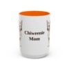 15oz Chiweenie Dog Mom Mug, Orange, front view