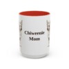 15oz Chiweenie Dog Mom Mug, Red, front view