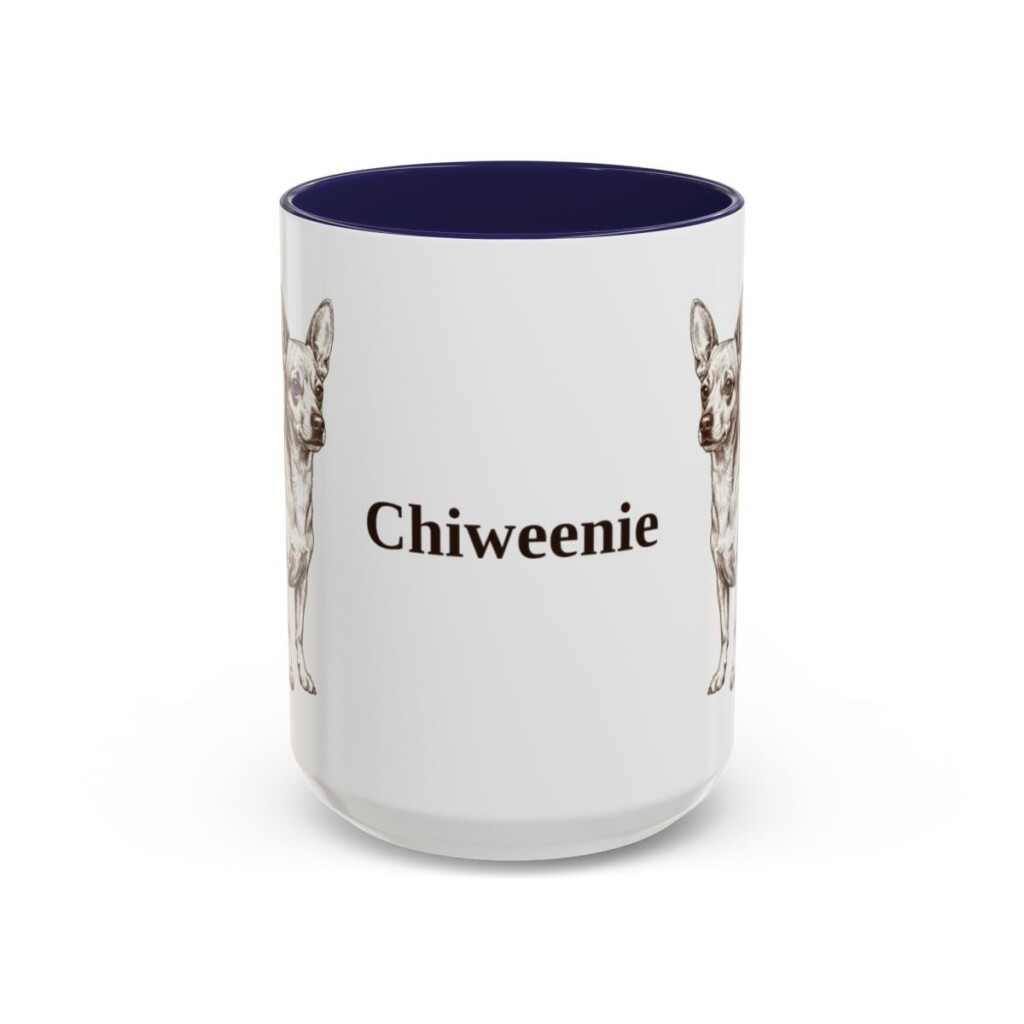 15oz Chiweenie Mug, Navy, front view