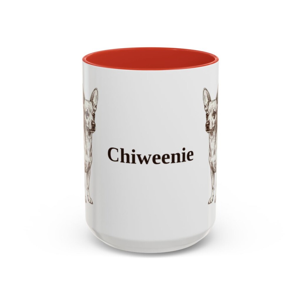15oz Chiweenie Mug, Red, front view