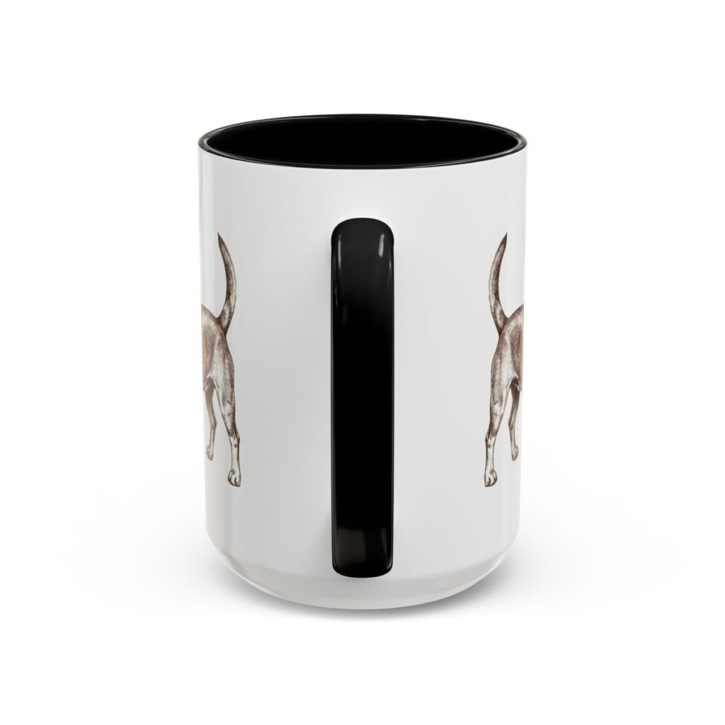 15oz Chiweenie Mug, Black, back view