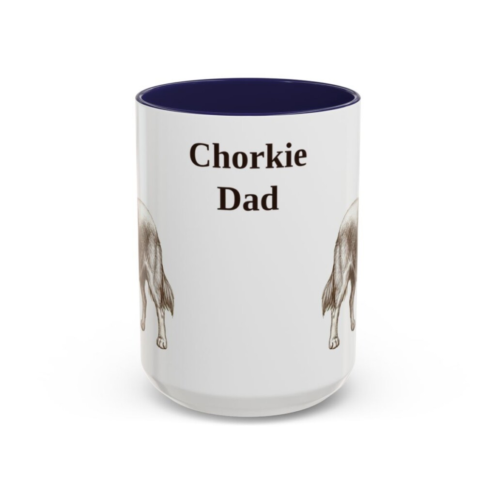 15oz-chorkie-mug-dad-navy 15oz Chorkie Dog Dad Mug, Navy, front view