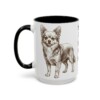 15oz Funny Chorkie Mug, Black, left side view