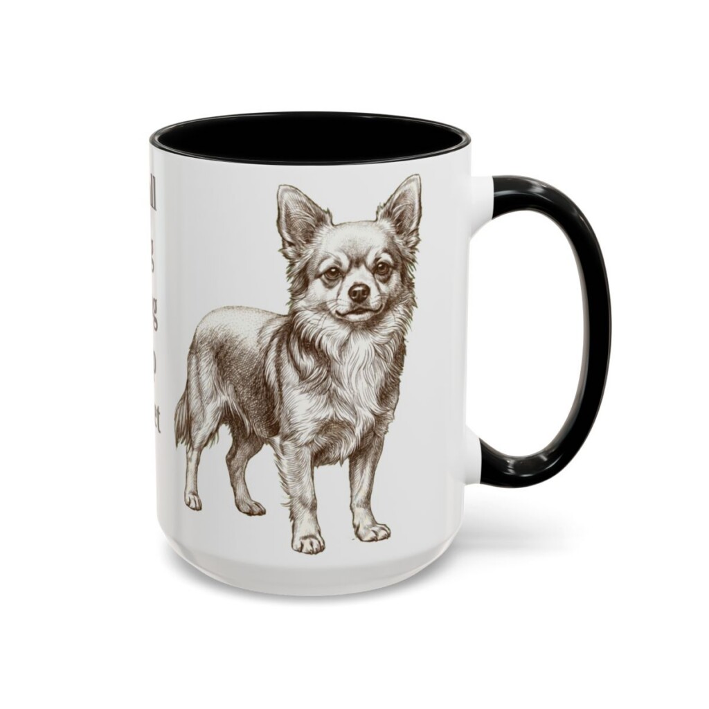 15oz Funny Chorkie Mug, Black, right side view