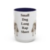 15oz Funny Chorkie Mug, Navy, front view