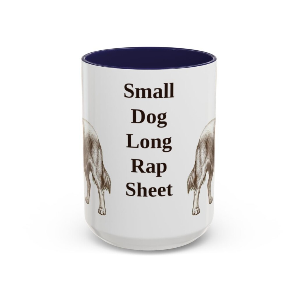 15oz Funny Chorkie Mug, Navy, front view