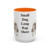 15oz Funny Chorkie Mug, Orange, front view
