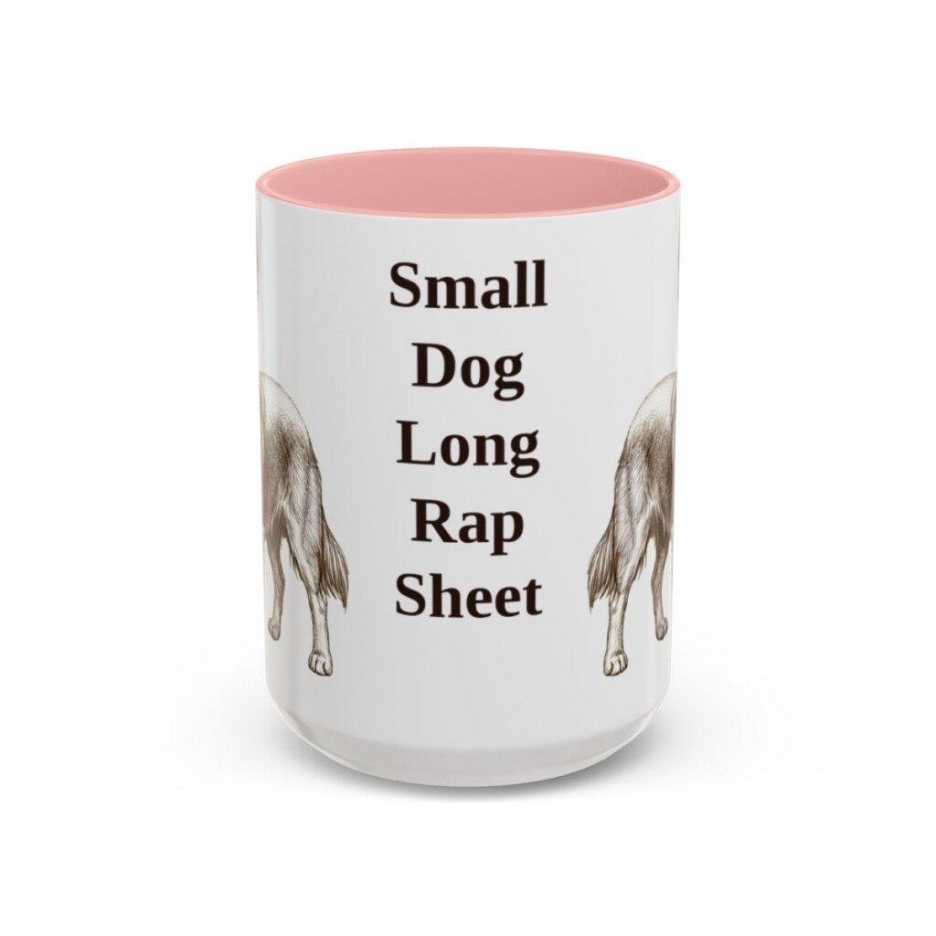 15oz Funny Chorkie Mug, Pink, front view