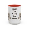 15oz Funny Chorkie Mug, Red, front view