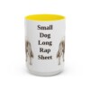 15oz Funny Chorkie Mug, Yellow, front view