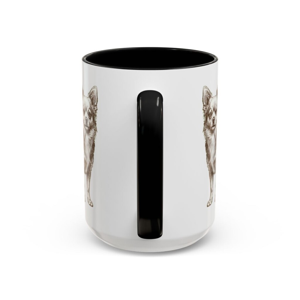 15oz Chorkie Latin Mug, Black, back view
