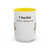 15oz Chorkie Latin Mug, Yellow, front view