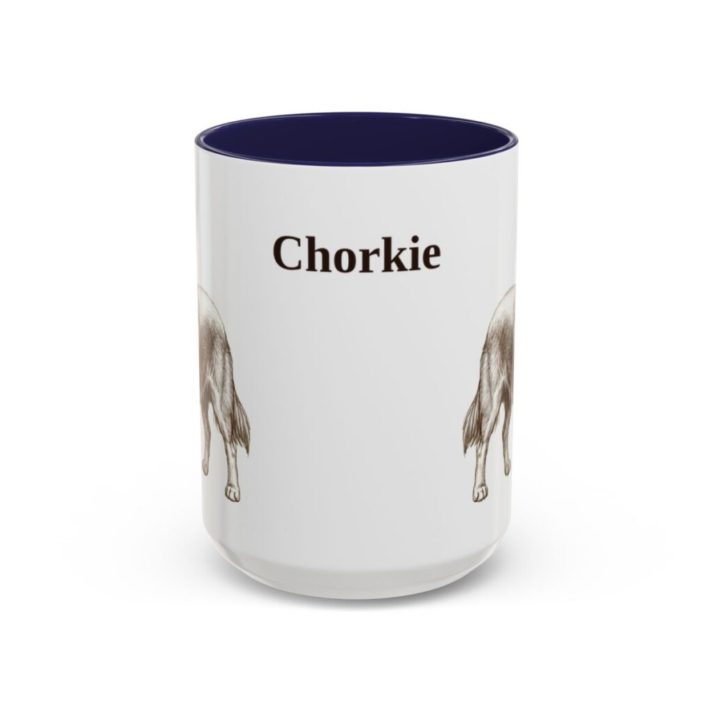 15oz Chorkie Mug, Navy, front view