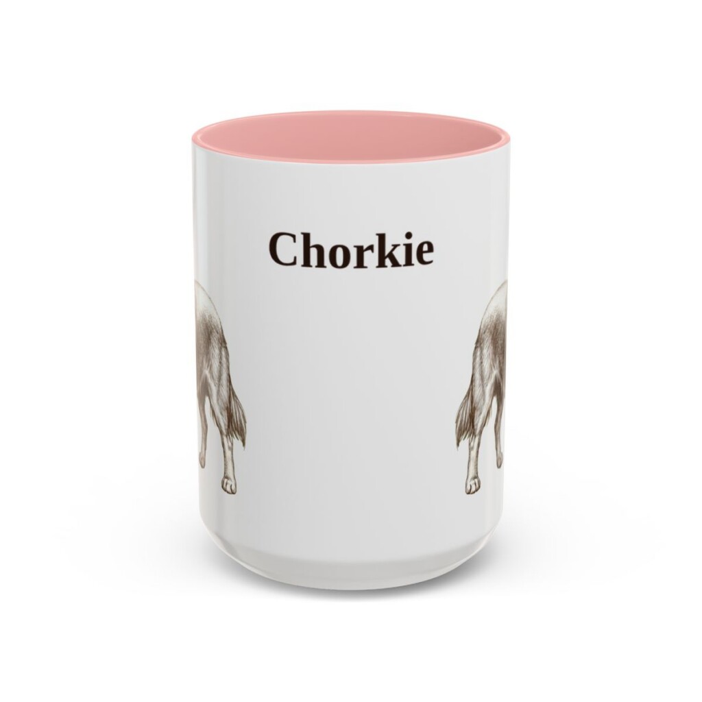 15oz Chorkie Mug, Pink, front view