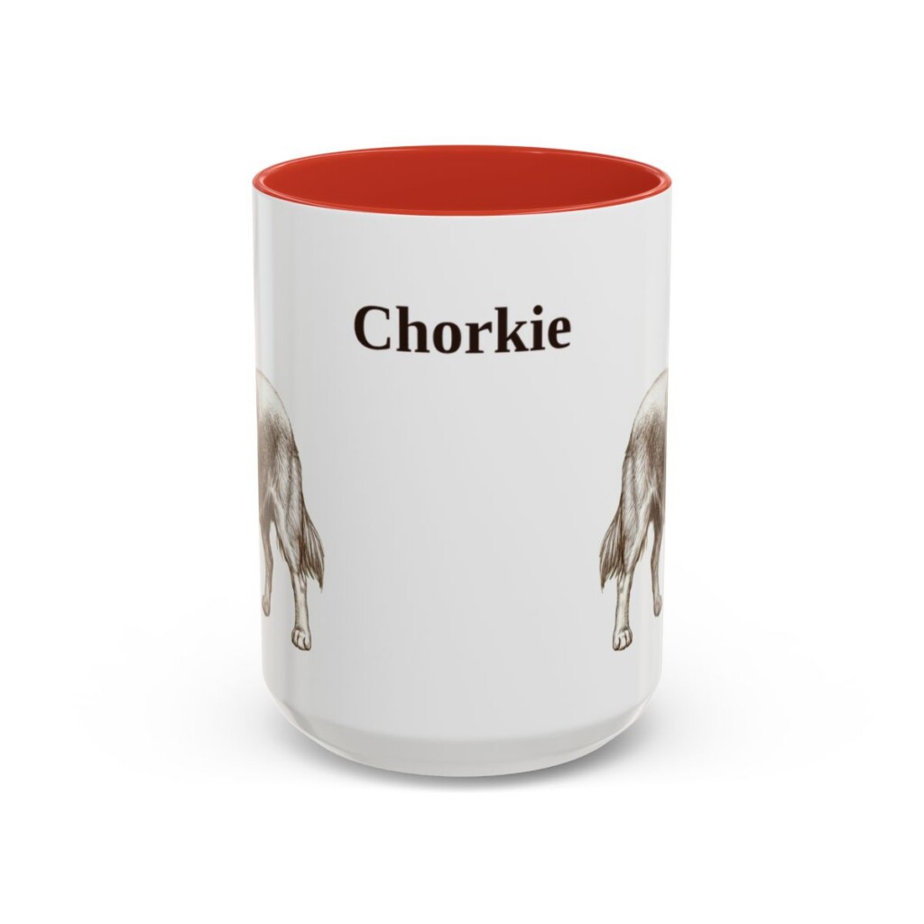 15oz Chorkie Mug, Red, front view