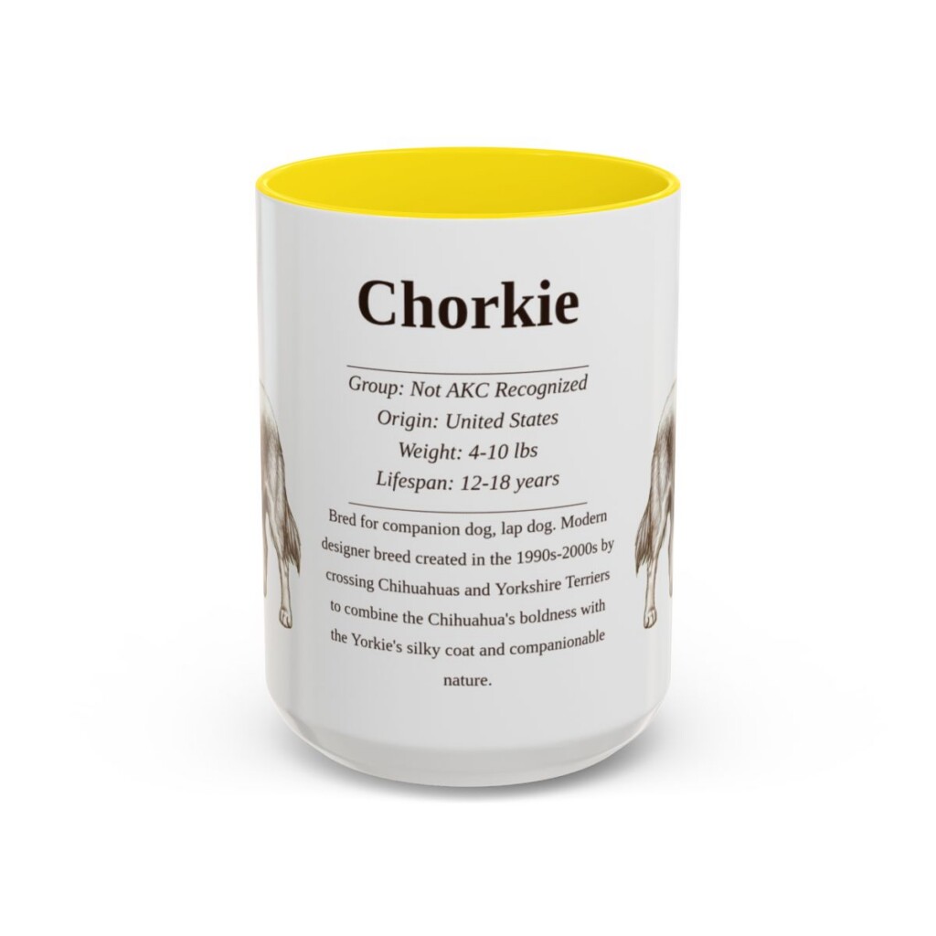 15oz chorkie mug, Yellow