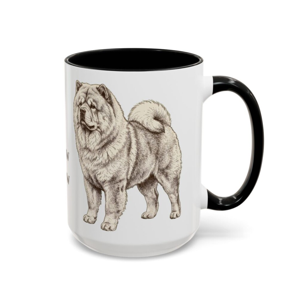 15oz Chow Chow Mug, Black, right side view
