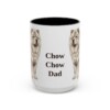15oz Chow Chow Dog Dad Mug, Black, front view