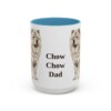 15oz Chow Chow Dog Dad Mug, Light Blue, front view