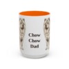 15oz Chow Chow Dog Dad Mug, Orange, front view