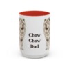 15oz Chow Chow Dog Dad Mug, Red, front view