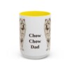 15oz Chow Chow Dog Dad Mug, Yellow, front view
