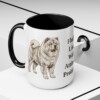 15oz Funny Chow Chow Mug, Black, lifestyle photo
